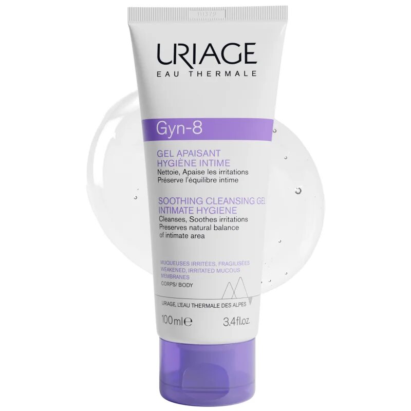 Uriage Gyn-Phy Gyn-8 Soothing Cleansing Gel Intimate Hygiene gél intim higiéniára az irritált bőrre 100 ml