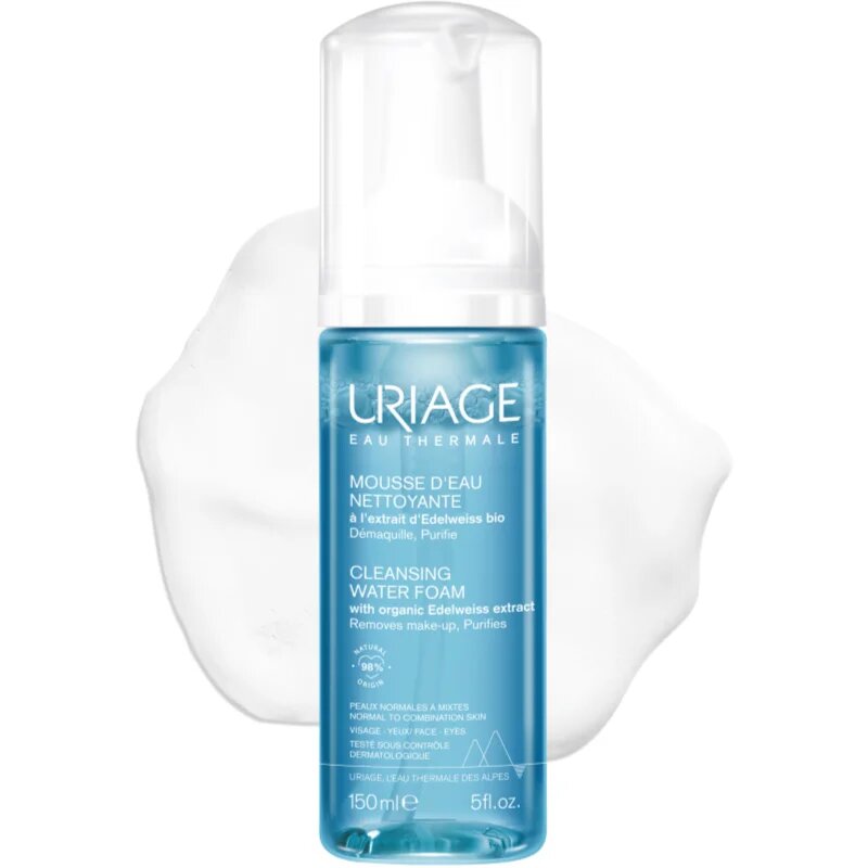Uriage Hygiène Cleansing Water Foam tisztító hab az arcra 150 ml