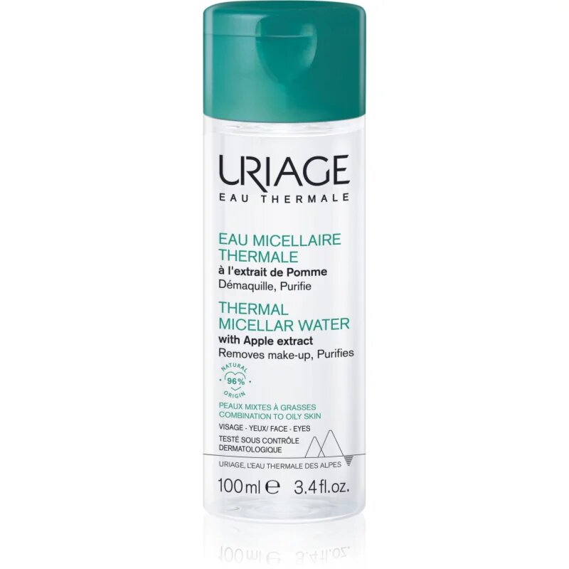 Uriage Hygiène Thermal Micellar Water - Combination to Oily Skin micellás víz normál és száraz érzékeny bőrre kombinált és zsíros bőrre 100 ml