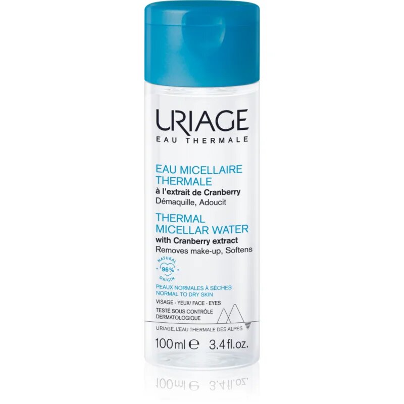 Uriage Hygiène Thermal Micellar Water - Normal to Dry Skin micellás víz normál és száraz érzékeny bőrre normál és száraz bőrre 100 ml