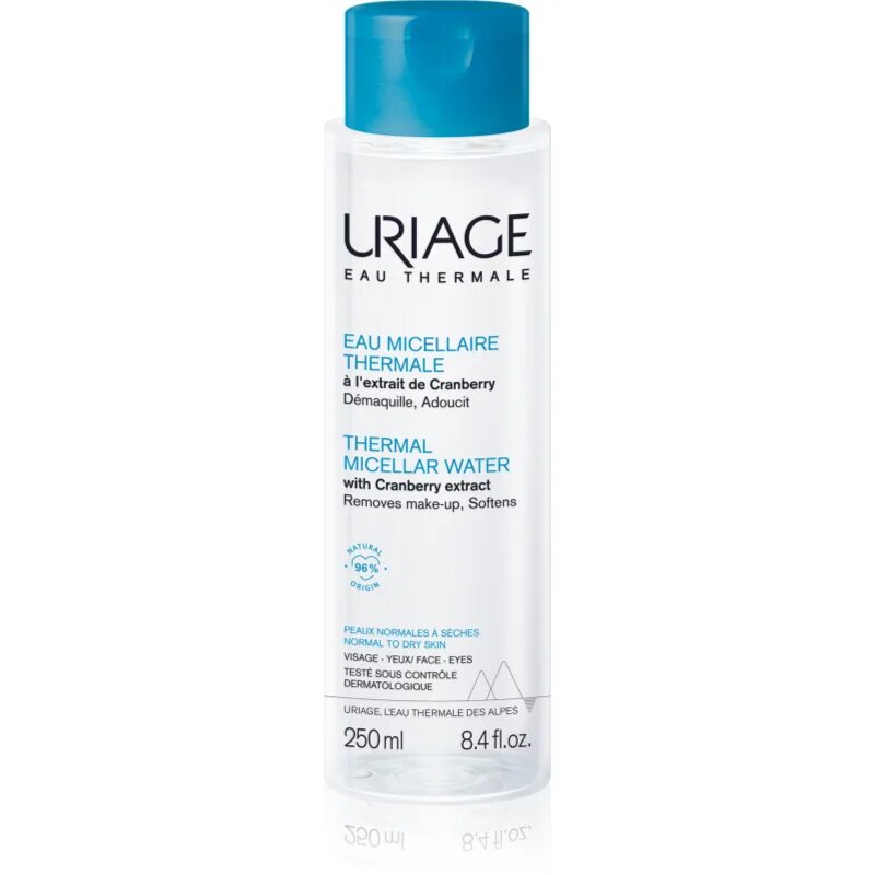 Uriage Hygiène Thermal Micellar Water - Normal to Dry Skin micellás víz normál és száraz érzékeny bőrre normál és száraz bőrre 250 ml