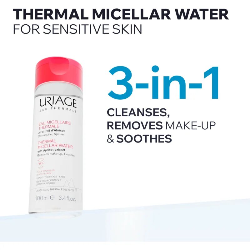 Uriage Hygiène Thermal Micellar Water - Sensitive Skin micellás víz normál és száraz érzékeny bőrre az érzékeny arcbőrre 100 ml