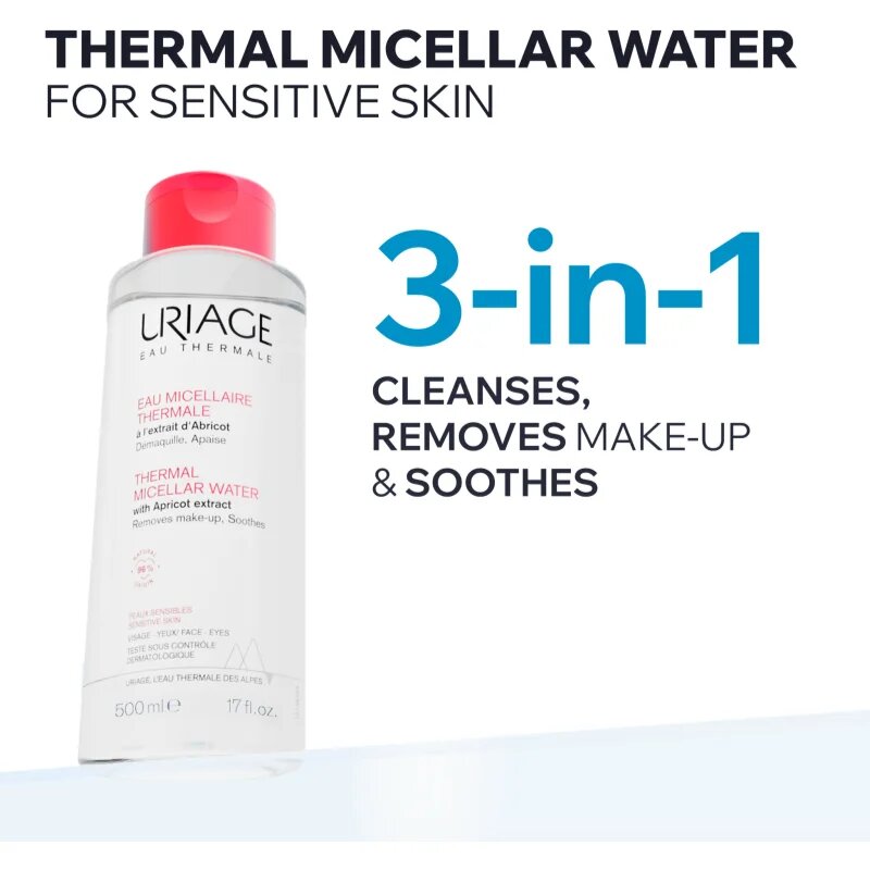 Uriage Hygiène Thermal Micellar Water - Sensitive Skin micellás víz normál és száraz érzékeny bőrre az érzékeny arcbőrre 250 ml