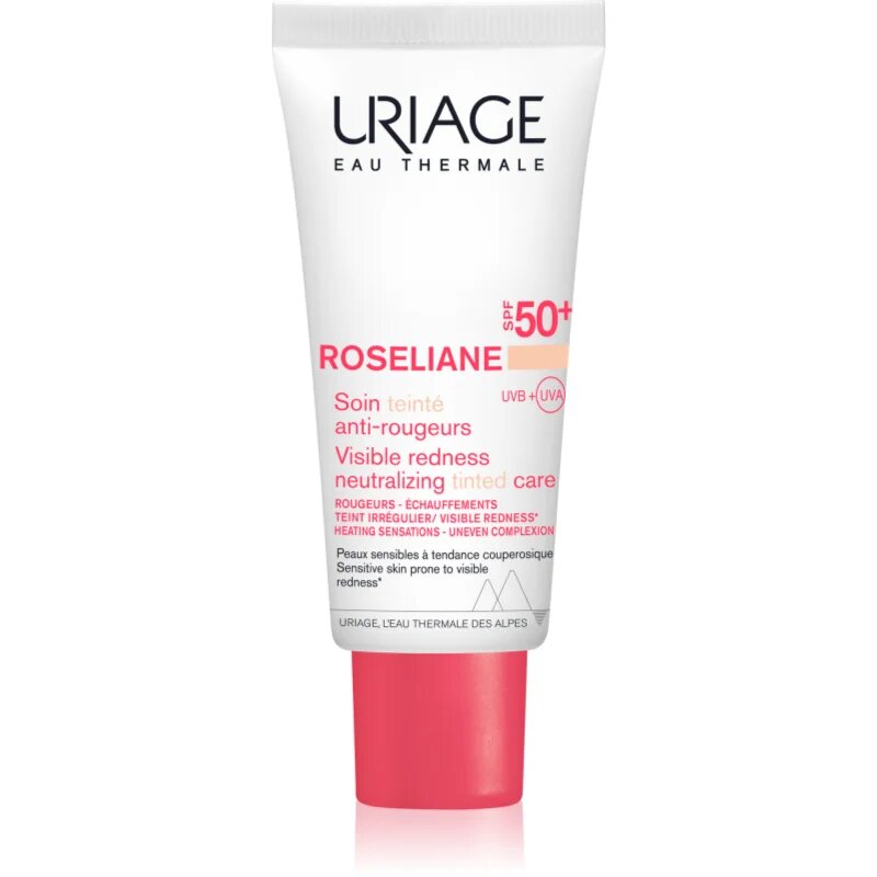Uriage Roseliane CC Cream SPF 50+ CC krém a bőr vörössége ellen SPF 50+ árnyalat Light Tint 40 ml