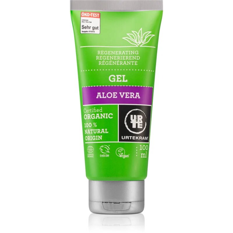 Urtekram Aloe Vera gél az intenzíven hidratált és frissítő bőrért aloe verával 100 ml