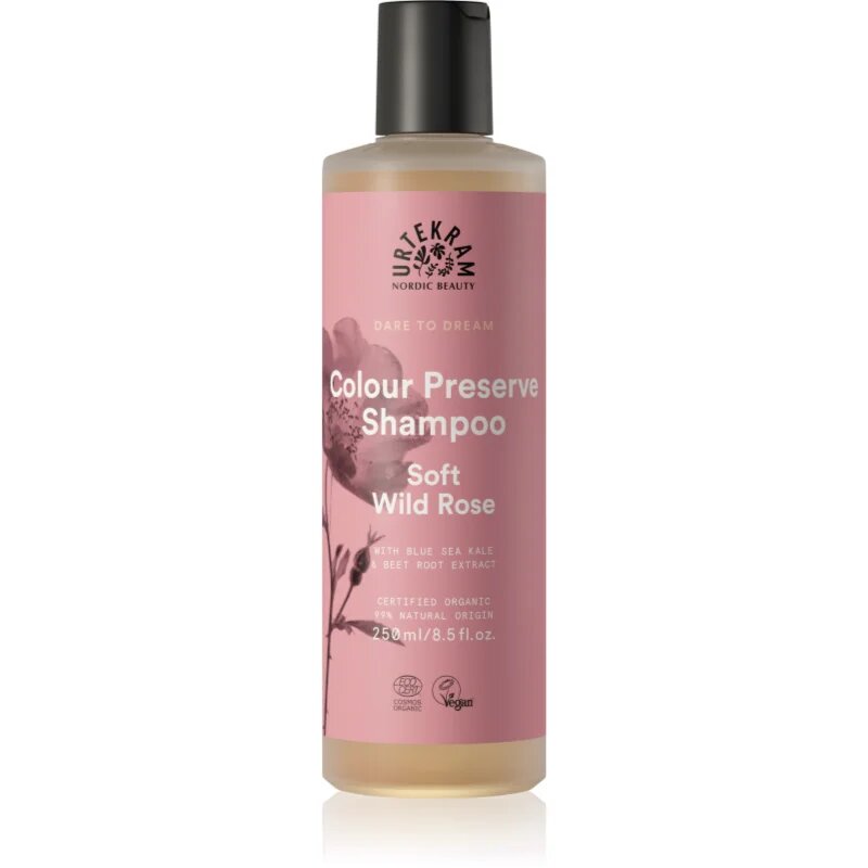 Urtekram Soft Wild Rose finom állagú sampon festett hajra 250 ml