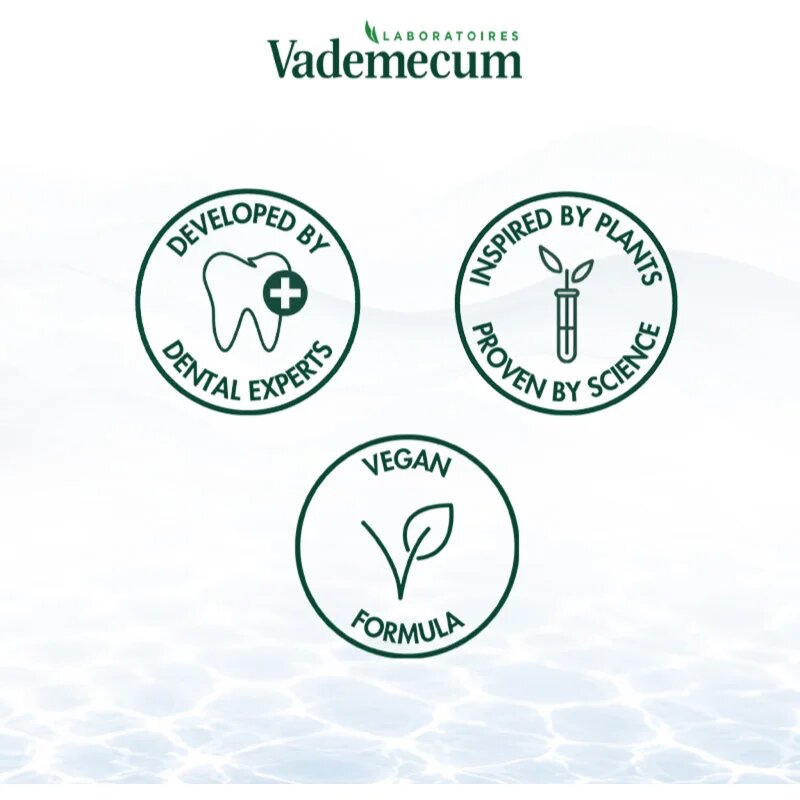 Vademecum 2 in1 White Fresh szájvíz és fogkrém 2 az 1-ben fehérítő hatással 75 ml