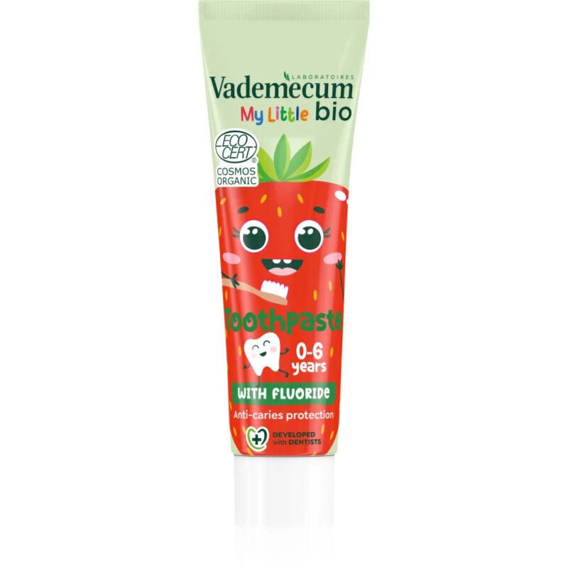Vademecum BIO My Little Strawberry fogkrém gyermekeknek fluoriddal eper 50 ml
