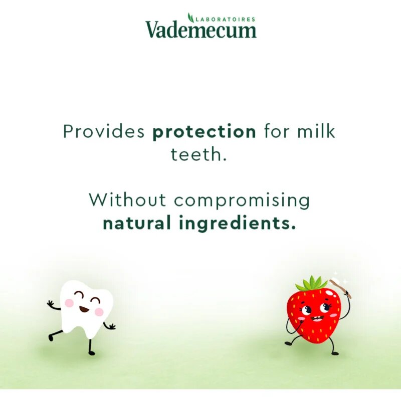 Vademecum BIO Strawberry fogkrém gyermekeknek fluoridmentes eper 50 ml
