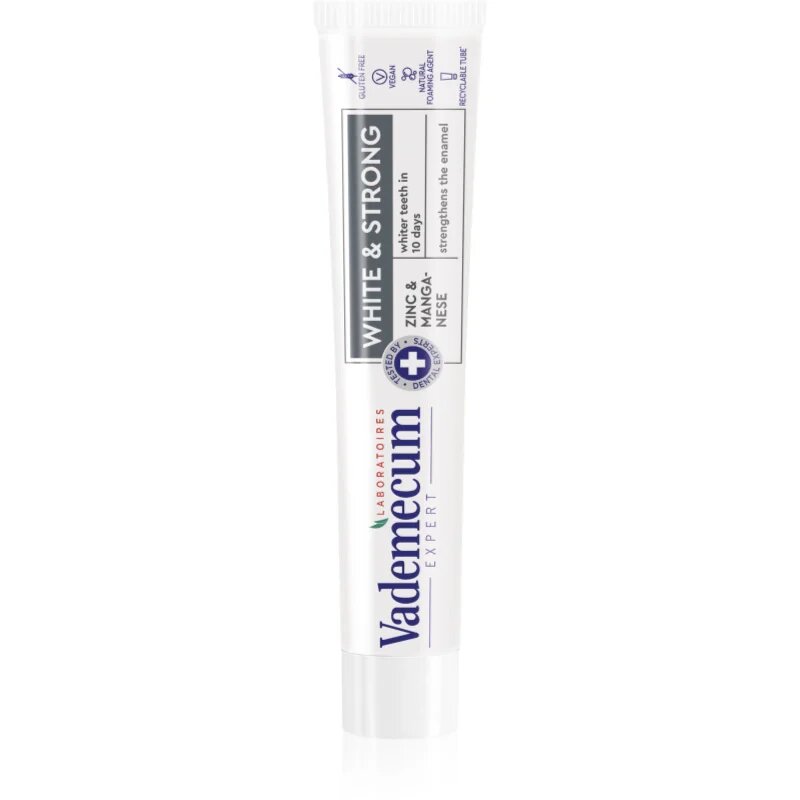 Vademecum Expert White & Strong fehérítő fogkrém fogzománc erősítésére 75 ml