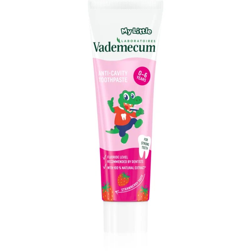 Vademecum My Little Strawberry fogkrém gyermekeknek fluoriddal eper 50 ml