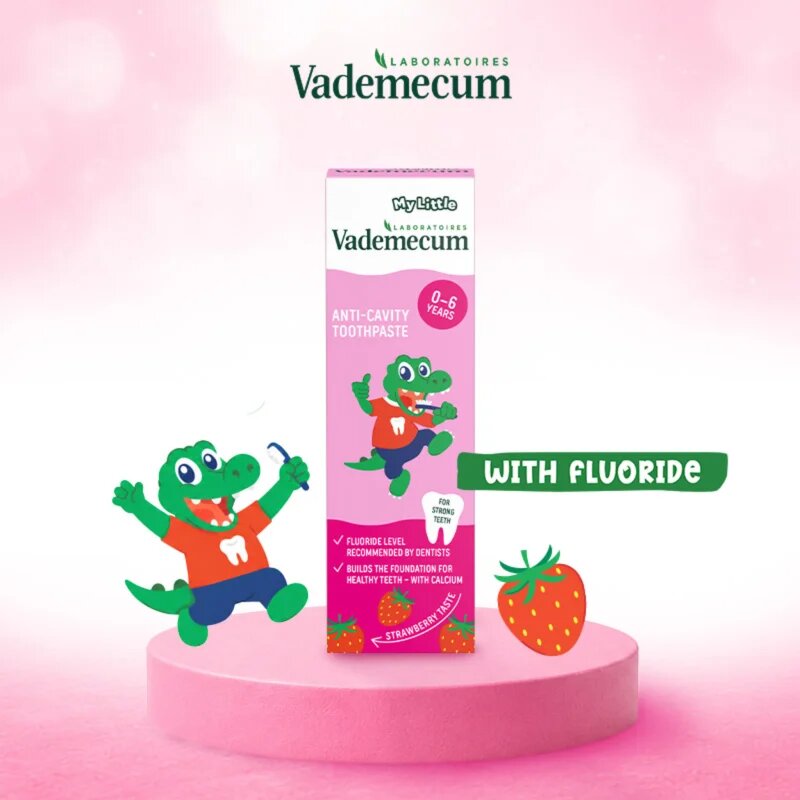 Vademecum My Little Strawberry fogkrém gyermekeknek fluoriddal eper 50 ml
