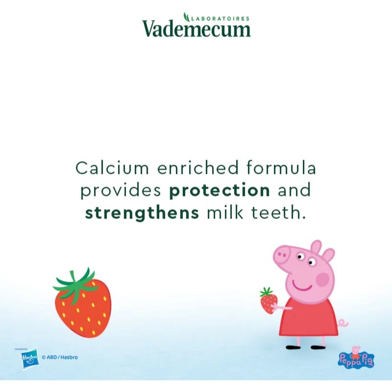 Vademecum Peppa Pig Red Fruit fogkrém gyermekeknek 6 hónapostól 6 éves korig 50 ml