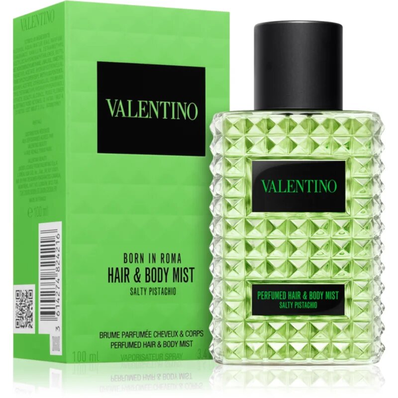 Valentino Born In Roma Hair & Body Mist Salty Pistachio permet haj és test hölgyeknek 100 ml