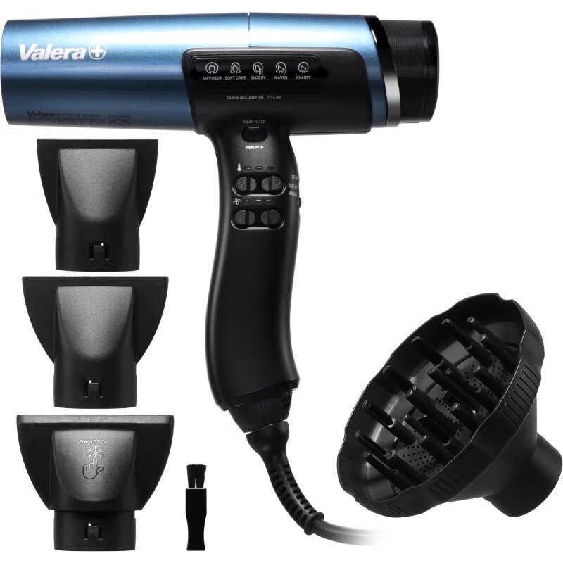 Valera Genius Care AI Pulse professzionális ionizáló hajszárító Pacific Blue Metallic 1 db
