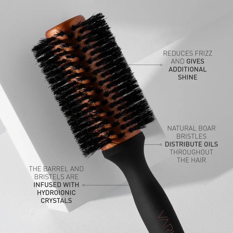 VARIS Boar Brush kör alakú hajkefe vaddisznó sörtékkel Large 43 mm 1 db