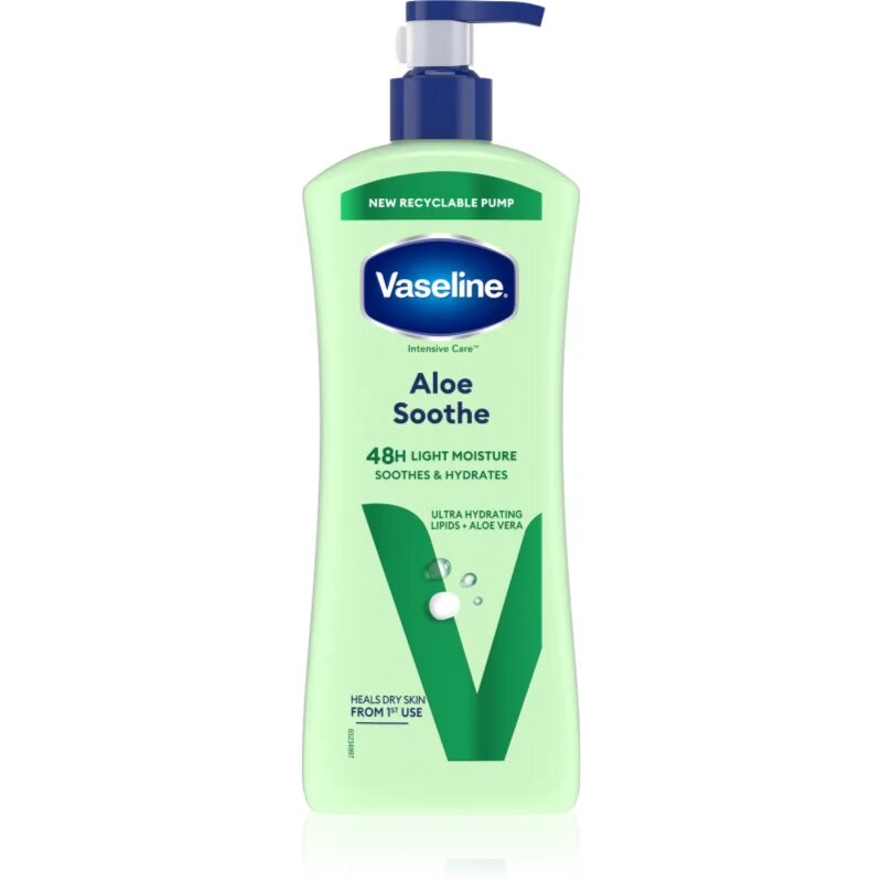 Vaseline Aloe Soothe hidratáló testápoló tej aloe verával 600 ml