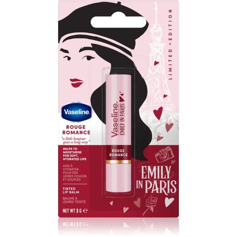 Vaseline Emily In Paris tonizáló ajakbalzsam árnyalat Rouge Romance 3 g
