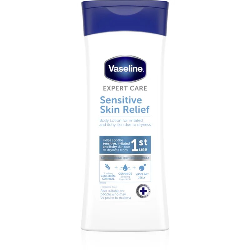 Vaseline Sensitive Skin Relief testápoló tej az érzékeny bőrre 400 ml