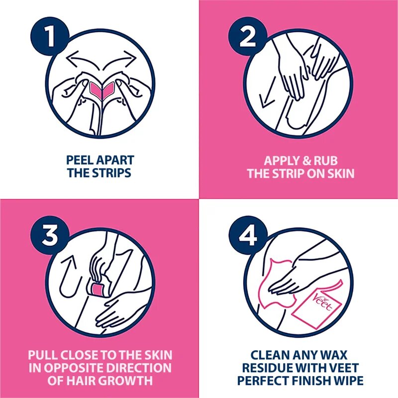 Veet Professional Sensitive Skin szőrtelenítő gyantacsík az érzékeny bőrre 40 db