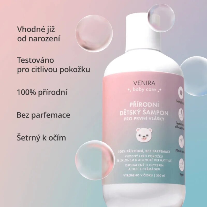Venira Natural Shampoo for Baby's First Hair gyengéd sampon újszülötteknek 300 ml