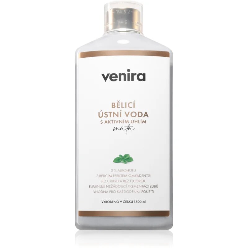 Venira Whitening Mouthwash with Active Charcoal fehérítő szájvíz aktív szénnel 500 ml