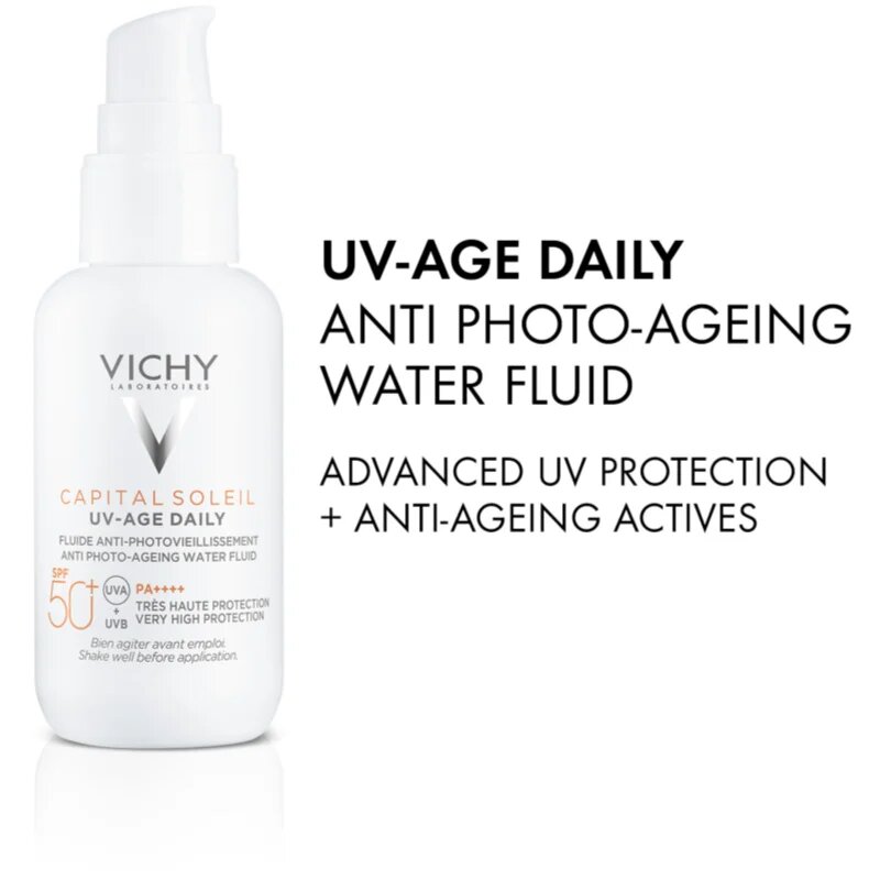 Vichy Capital Soleil UV-Age Daily bőröregedés elleni folyadék SPF 50+ 40 ml