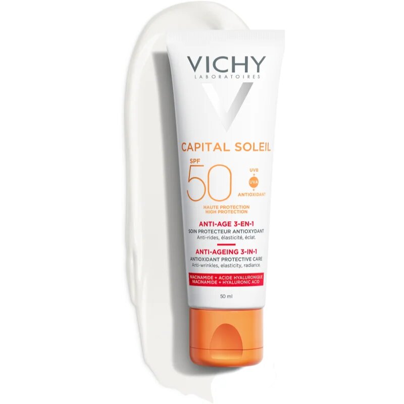 Vichy Capital Soleil védőkrém a bőröregedés ellen SPF 50 50 ml