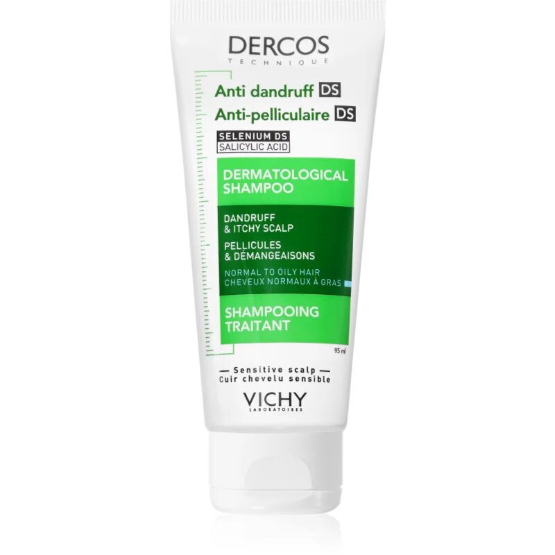 Vichy Dercos Anti-Dandruff korpásodás elleni sampon normál és zsíros hajra 95 ml