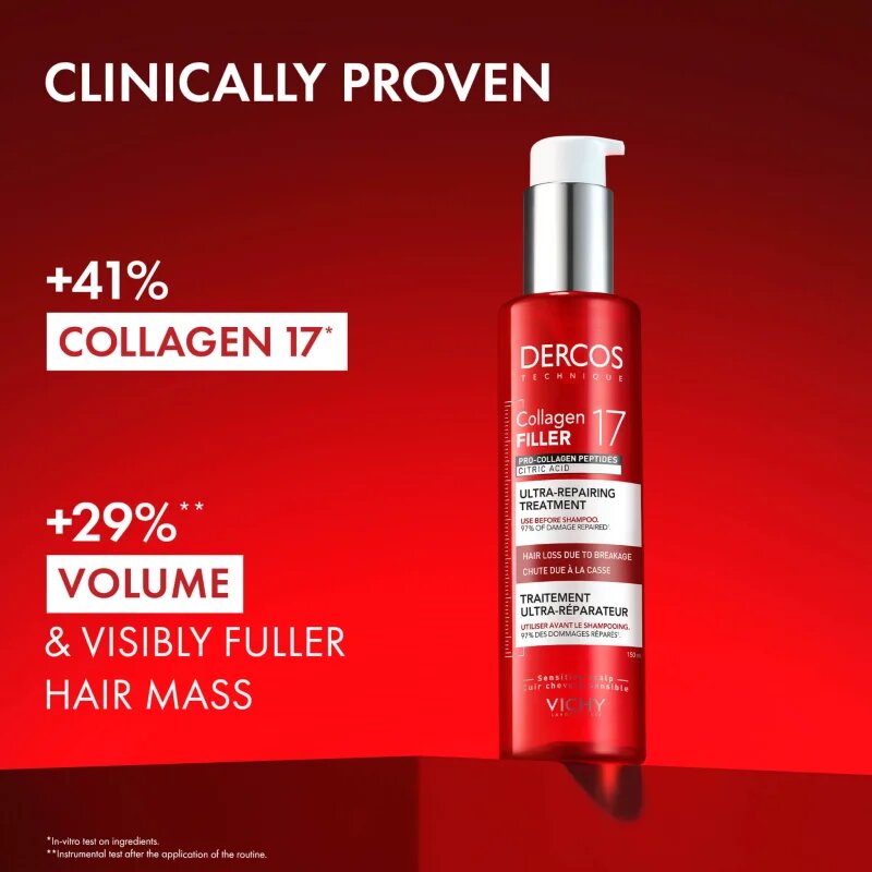Vichy Dercos Collagen Filler 17 szett kihullásra hajlamos legyengült hajra
