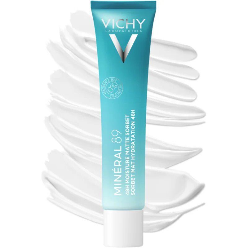 Vichy Minéral 89 48H Moisture Matte Sorbet hidratáló arckrém kombinált és zsíros bőrre 40 ml