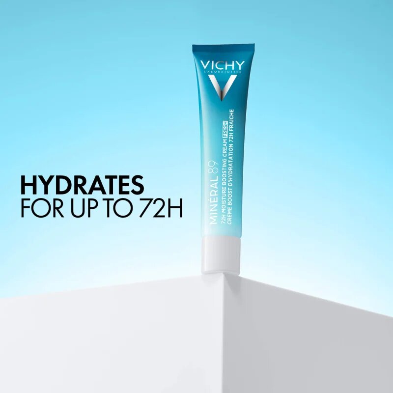 Vichy Minéral 89 72H Moisture Boosting Cream Fresh hidratáló arckrém hialuronsavval 40 ml