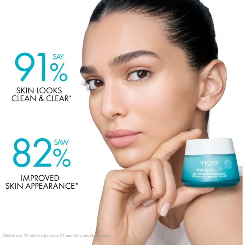 Vichy Minéral 89 Moisture Matte Sorbet szorbet krém kombinált és zsíros bőrre parfümmentes 50 ml