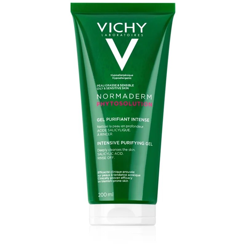 Vichy Normaderm Phytosolution mélyen tisztító gél a pattanásos bőr hibáira 200 ml