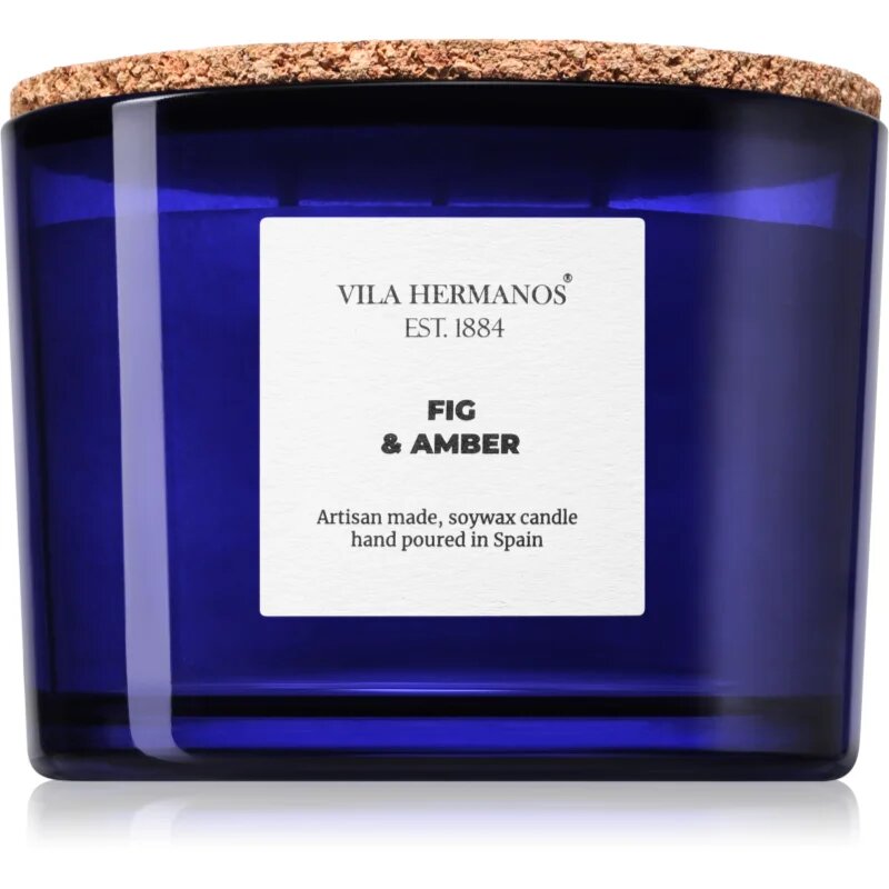 Vila Hermanos Apothecary Cobalt Blue Fig & Amber illatgyertya 350 g