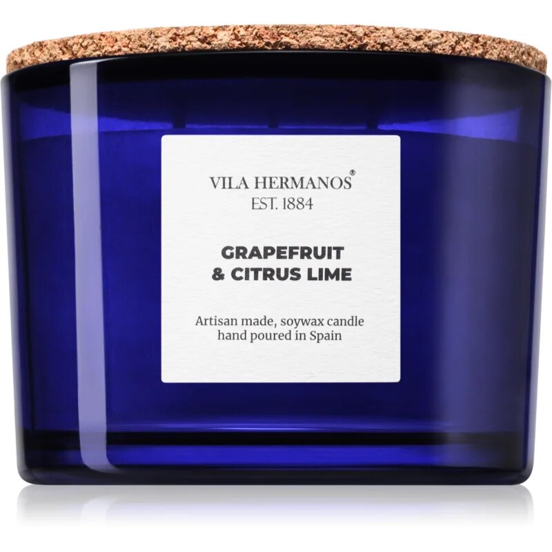 Vila Hermanos Apothecary Cobalt Blue Grapefruit & Citrus Lime illatgyertya 350 g