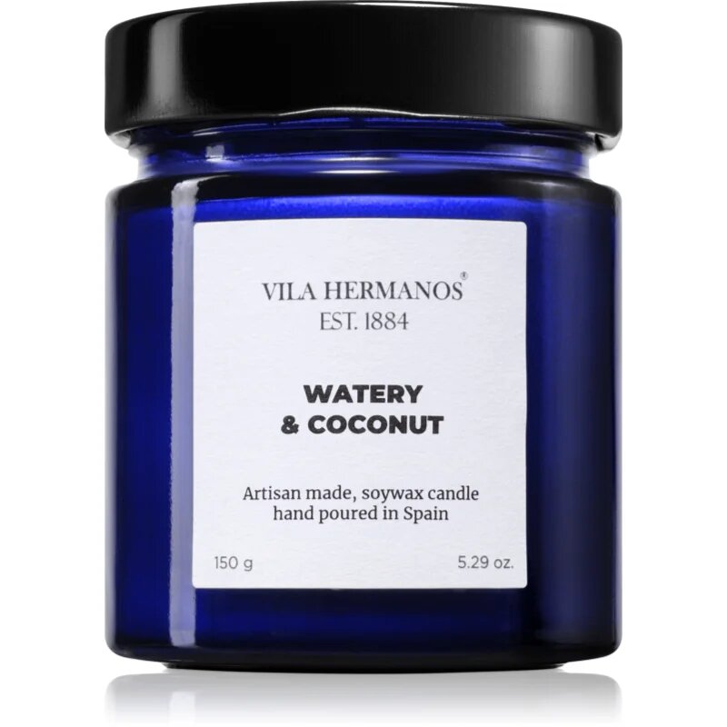 Vila Hermanos Apothecary Cobalt Blue Watery & Coconut illatgyertya 150 g