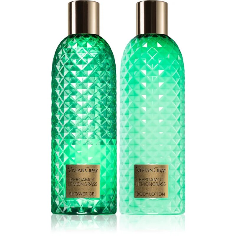 Vivian Gray Gemstone Bergamot & Lemongrass ajándékszett testre 2x300 ml