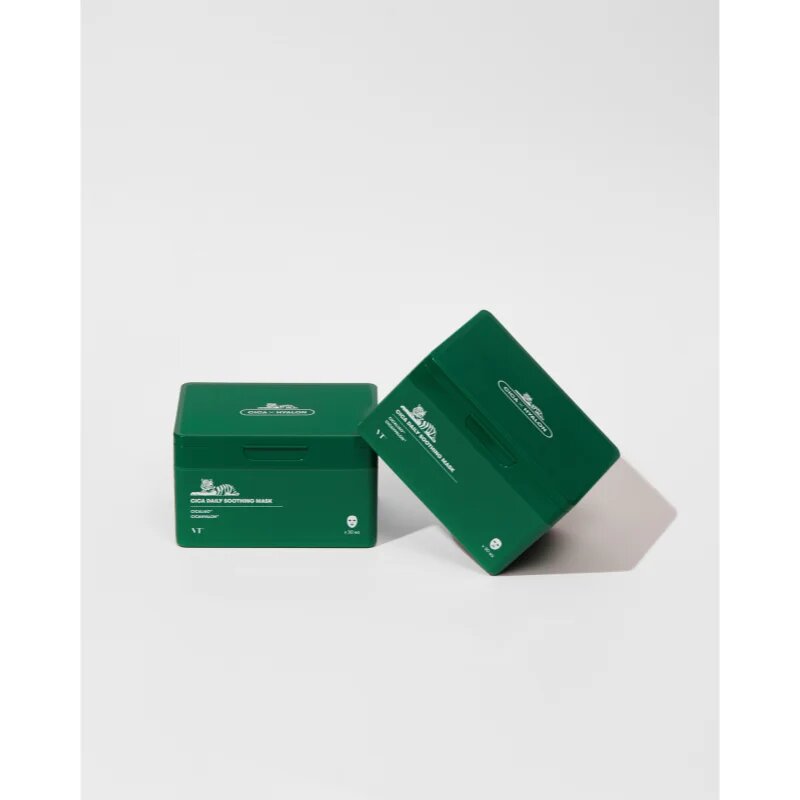 VT Cosmetics Cica Daily Soothing Mask intenzíven hidratáló maszk nyugtató hatással nagy csomagolás 30 db