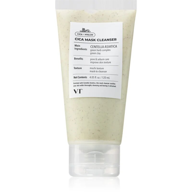VT Cosmetics Cica Mask Cleanser tisztító arcmaszk hidratáló hatással 120 ml