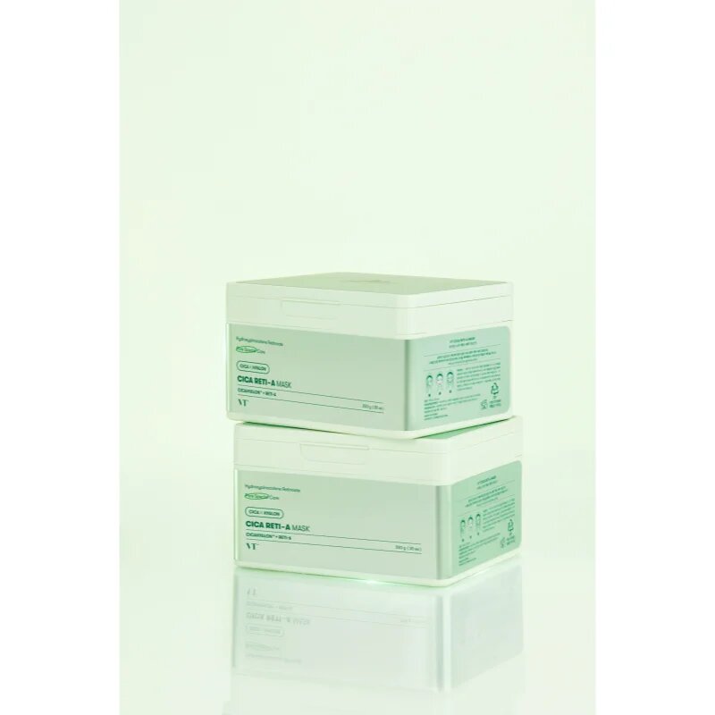 VT Cosmetics Cica Reti-A Mask nyugtató hatású gézmaszk feszesítő hatással nagy csomagolás 30 db