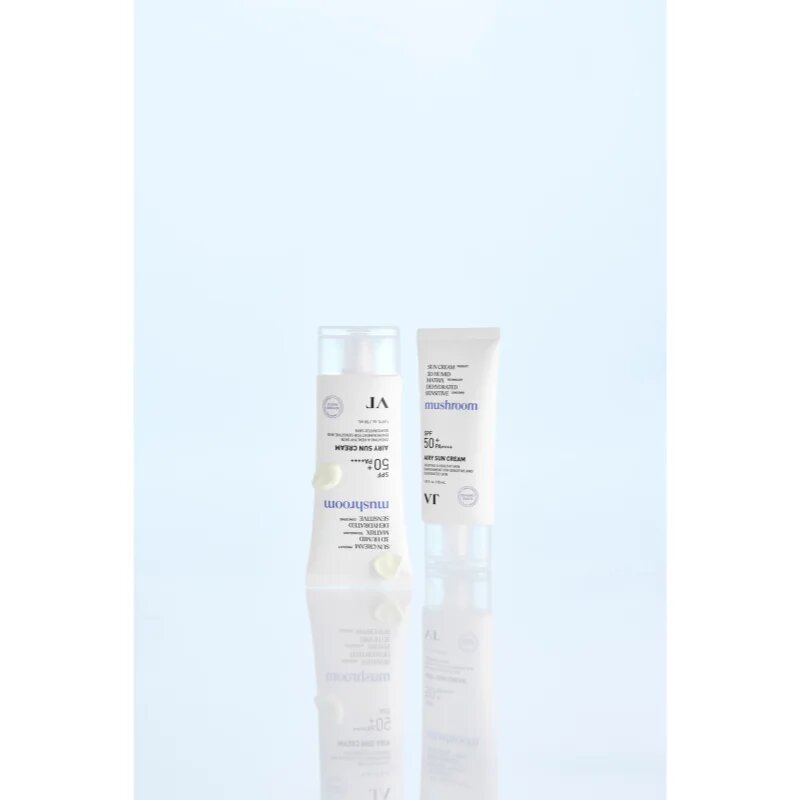 VT Cosmetics Mushroom Airy Sun Cream védőkrém az egész arcra hidratáló hatással SPF 50+ 50 ml