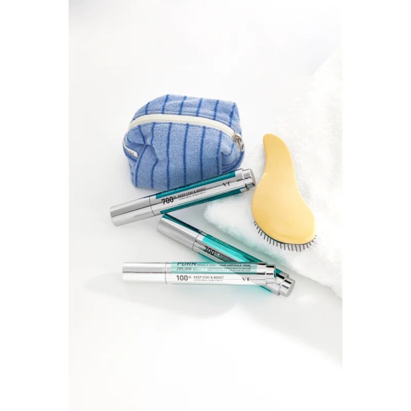 VT Cosmetics PDRN Reedle Shot Hair Ampoule 300 szérum a fejbőrre a haj növekedéséért és megerősítéséért a hajtövektől kezdve 15 ml