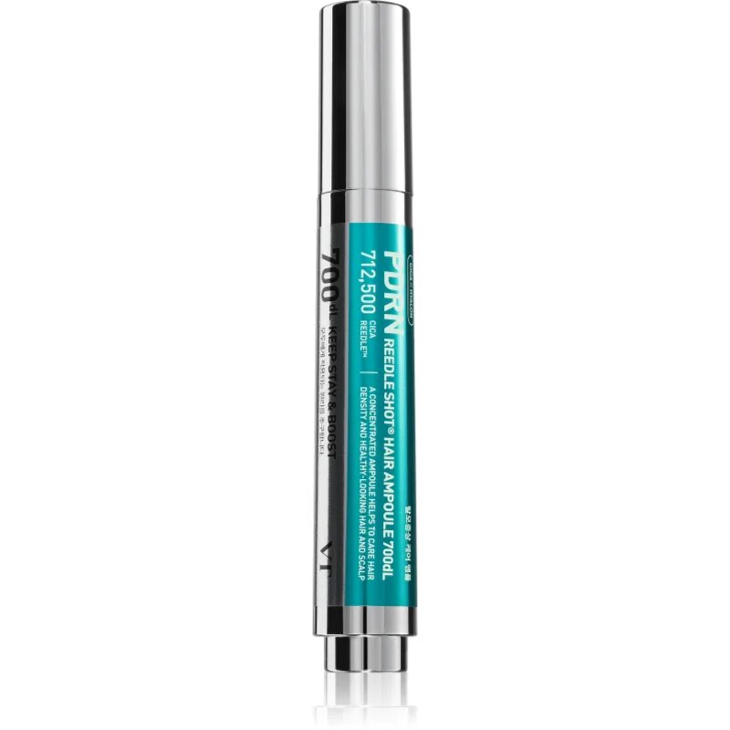 VT Cosmetics PDRN Reedle Shot Hair Ampoule 700 szérum a fejbőrre a haj növekedéséért és megerősítéséért a hajtövektől kezdve 15 ml