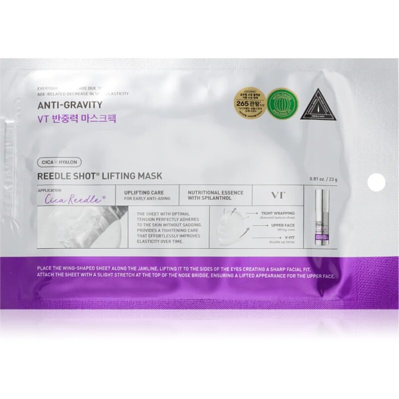 VT Cosmetics Reedle Shot Lifting Mask intenzív lifting maszk feszesítő hatással 23 g