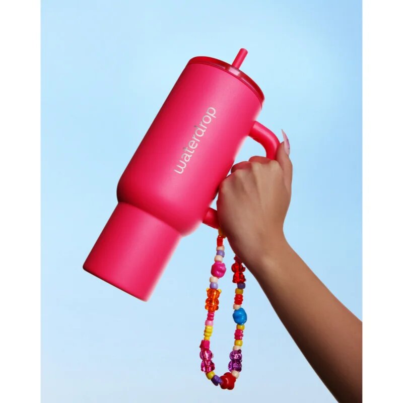 Waterdrop Explorer Tumbler rozsdamentes termosz szívószállal ( limitált kiadás) Neon Pink 1 db