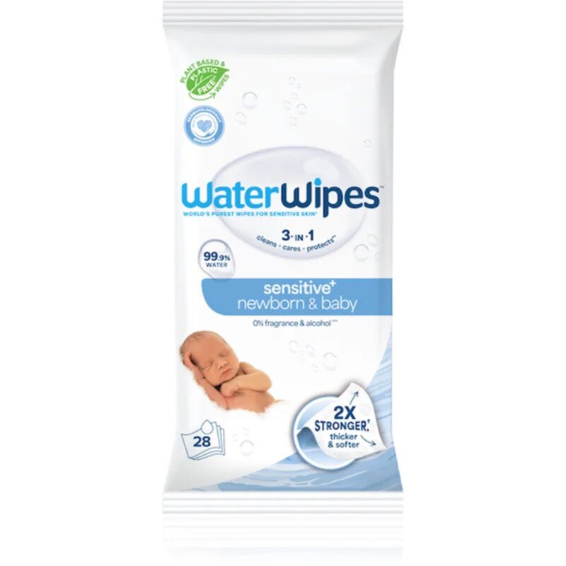 WaterWipes Water Wipes Baby Wipes finom nedves törlőkendők gyermekeknek 28 db