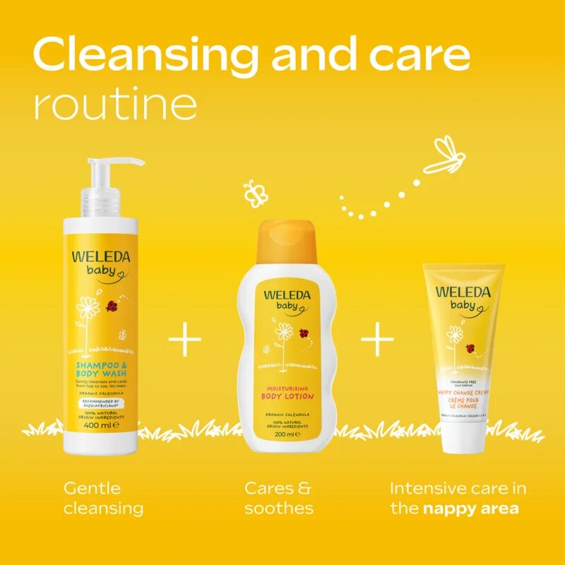 Weleda Baby and Child bőrápoló tej körömvirág kivonatttal 200 ml