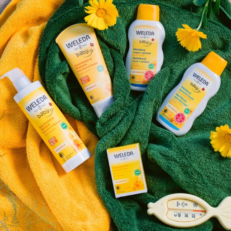 Weleda Baby and Child sampon és tusfürdő gél gyermekeknek körömvirág 200 ml