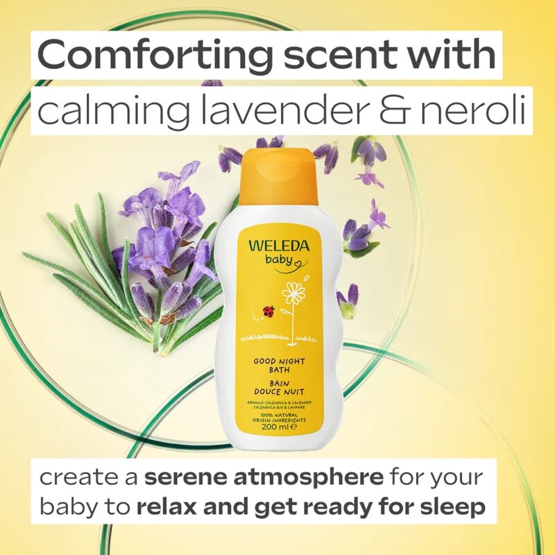 Weleda Baby baba gyógyfürdő körömvirág kivonattal nyugodt éjszakára 200 ml